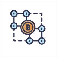 Bitcoin icon, isolated on white background vector