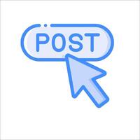 Post button icon vector