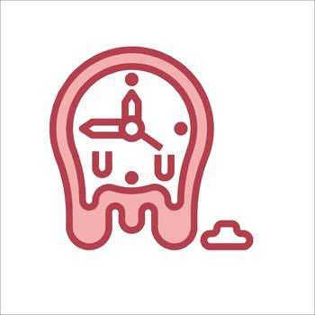 A clock with a broken face and a broken clock vector