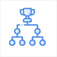 A trophy is on top of a tree with many other objects vector