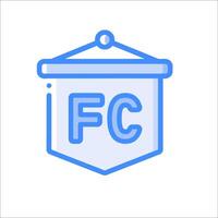 The fc logo in blue and white vector