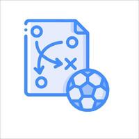 A soccer ball and a document with a diagram vector