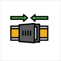 A belt with two arrows pointing to it vector