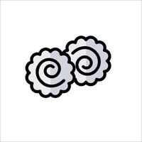 Two sushi rolls on a white background vector