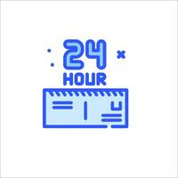 24 hour delivery icon illustration vector