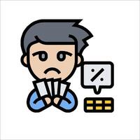 A man holding a credit card and a credit card vector