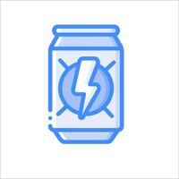 A can of soda with a lightning bolt on it vector