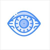 An eye icon with a clock on it vector