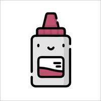 A bottle of liquid with a smiley face on it vector