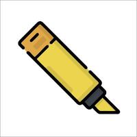 A yellow pen icon on a white background vector