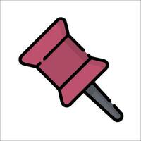 A pink spool of thread icon on a white background vector