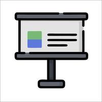 A presentation screen with a green and blue background vector