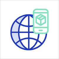Mobile app development with react and react native vector