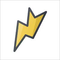 A lightning bolt icon on a white background vector