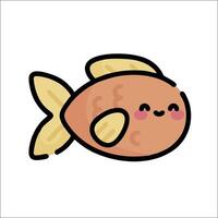A cartoon fish with a smile on its face vector