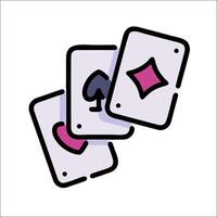 A poker playing cards icon on a white background vector