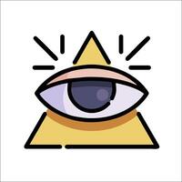 All seeing eye icon illustration vector