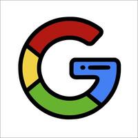 Google logo with a snake in the middle vector