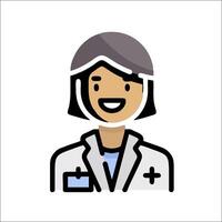 A doctor icon with a smile on his face vector