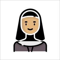 A nun icon on a white background vector
