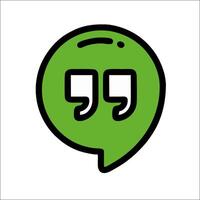 The logo for the chat app, with two speech bubbles vector