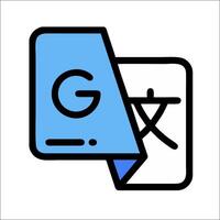 Google translate icon vector