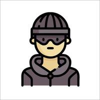 A man in a hoodie and sunglasses vector