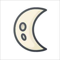 A crescent with a moon on it vector