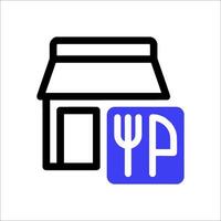 A restaurant icon with fork and knife vector