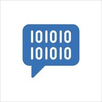 Binary speech bubble icon vector