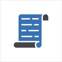 A scroll icon on a white background vector