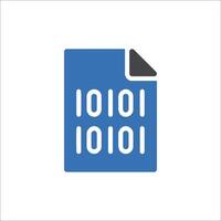 Binary file icon vector