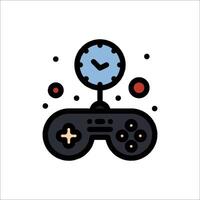 A game controller with a clock on top vector