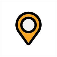 A location marker icon on a white background vector