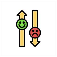 Two arrows with smiley faces on them vector
