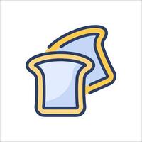 A pair of toast icons on a white background vector