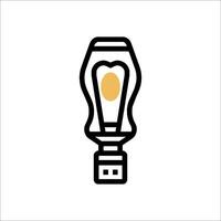 A light bulb icon on a white background vector