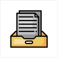 File box icon vector