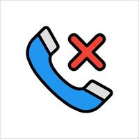A phone with a red x on it vector