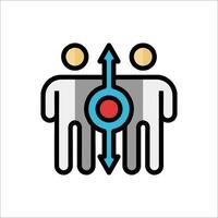 Two people with a target on their chest vector