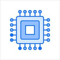 A computer processor icon on a white background vector