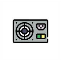 Computer power supply icon illustration vector