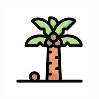 A palm tree with a fruit on it vector