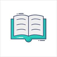 An open book icon on a white background vector