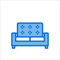 A couch icon on a white background vector
