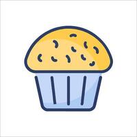 A muffin icon on a white background vector