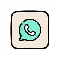 Whatsapp icon illustration vector