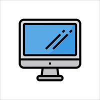Computer monitor icon illustration vector