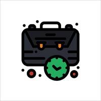 A briefcase with a clock on it vector