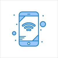 A phone with a wifi icon on it vector